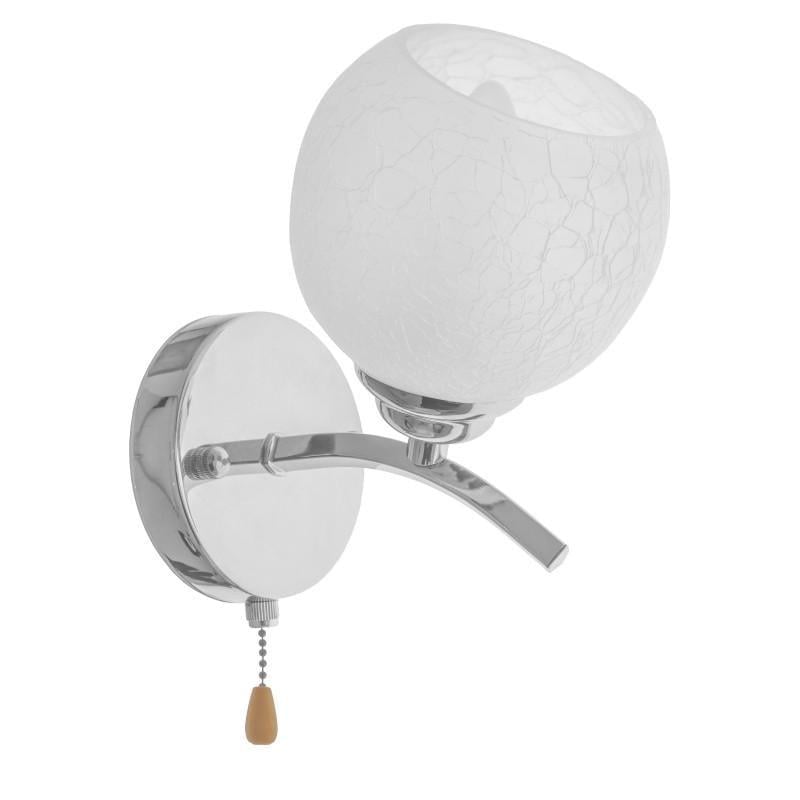 Бра настенный накладной шар Brille LK-625W/1 E27 CH 26-969