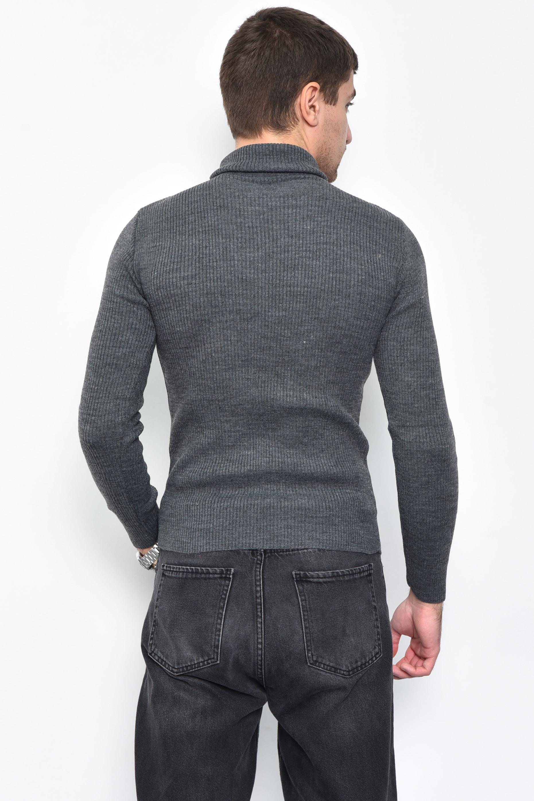 Гольф мужской акриловый S Темно-серый (169937) - фото 3