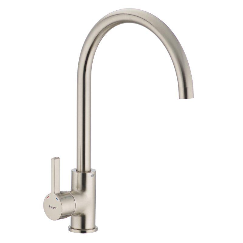 Смеситель для кухни IBERGRIF M22118A IB0078 однорычажный Серый (63882)