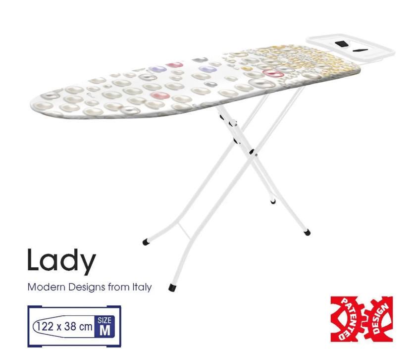 Гладильная доска Casa Si Lady 122x38 см White/Perls (CS93574R267) - фото 3 Гладильная доска Casa Si Lady 122x38 см White/Perls (CS93574R267) - фото 3