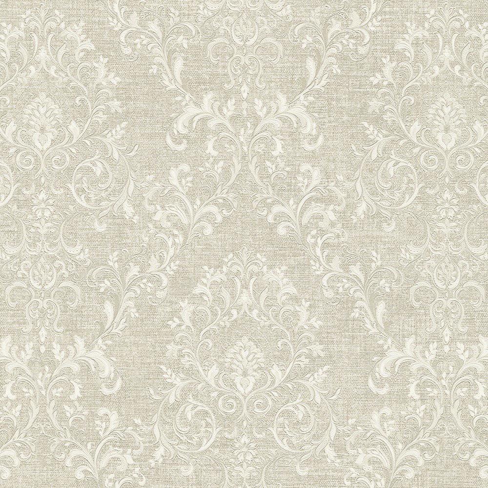 Обои виниловые на флизелиновой основе Grandeco Virtuoso VR3004 Бежевый Дамаск (VR3004)