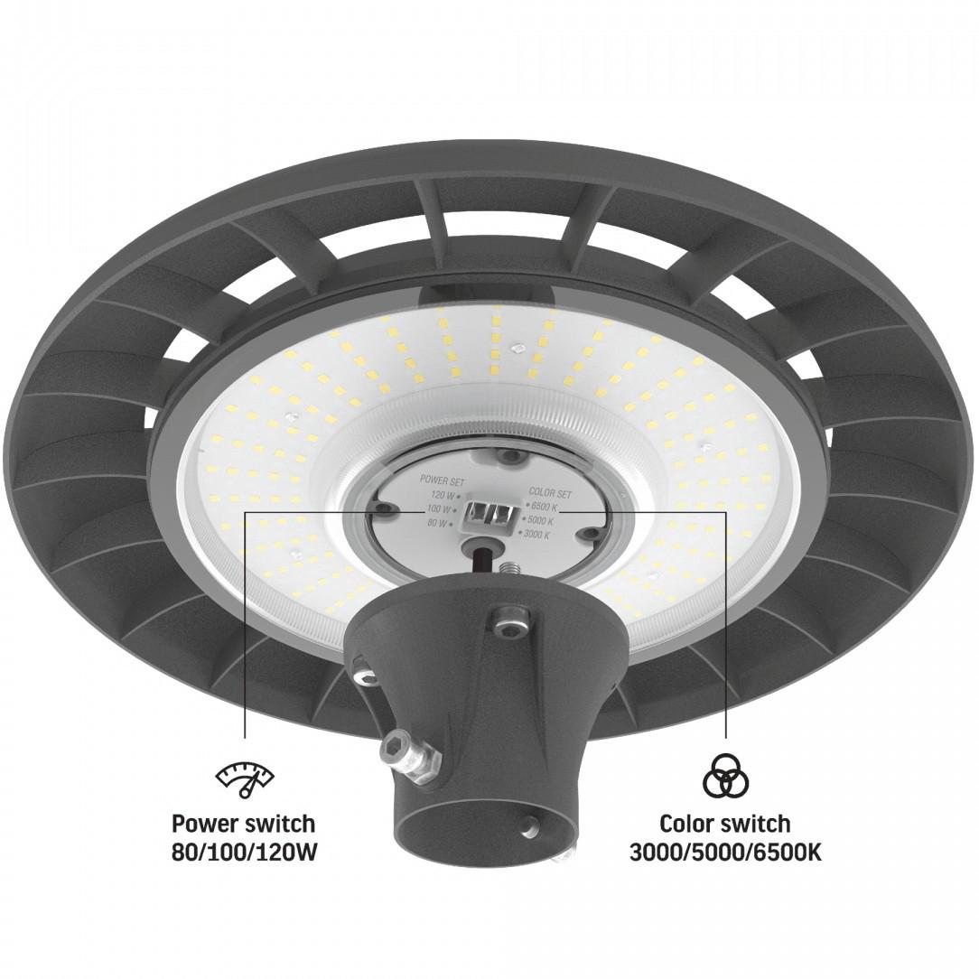 Светильник парковый светодиодный Videx SLP01 120W 220V IP65 с тремя цветами освещения 3000/5000/6500K - фото 5