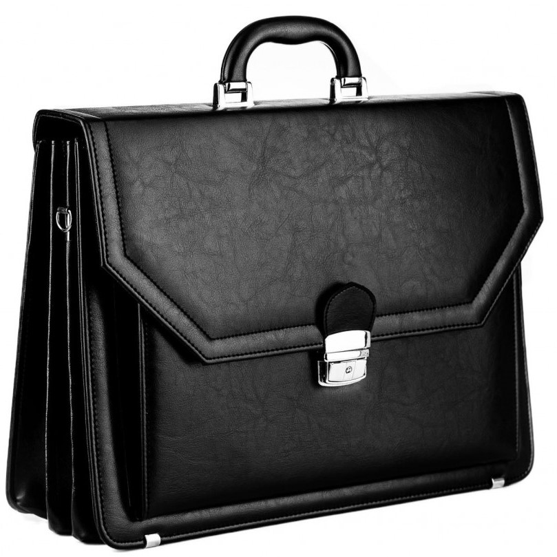 Портфель деловой AMO из искусственной кожи Черный (SST01 black)