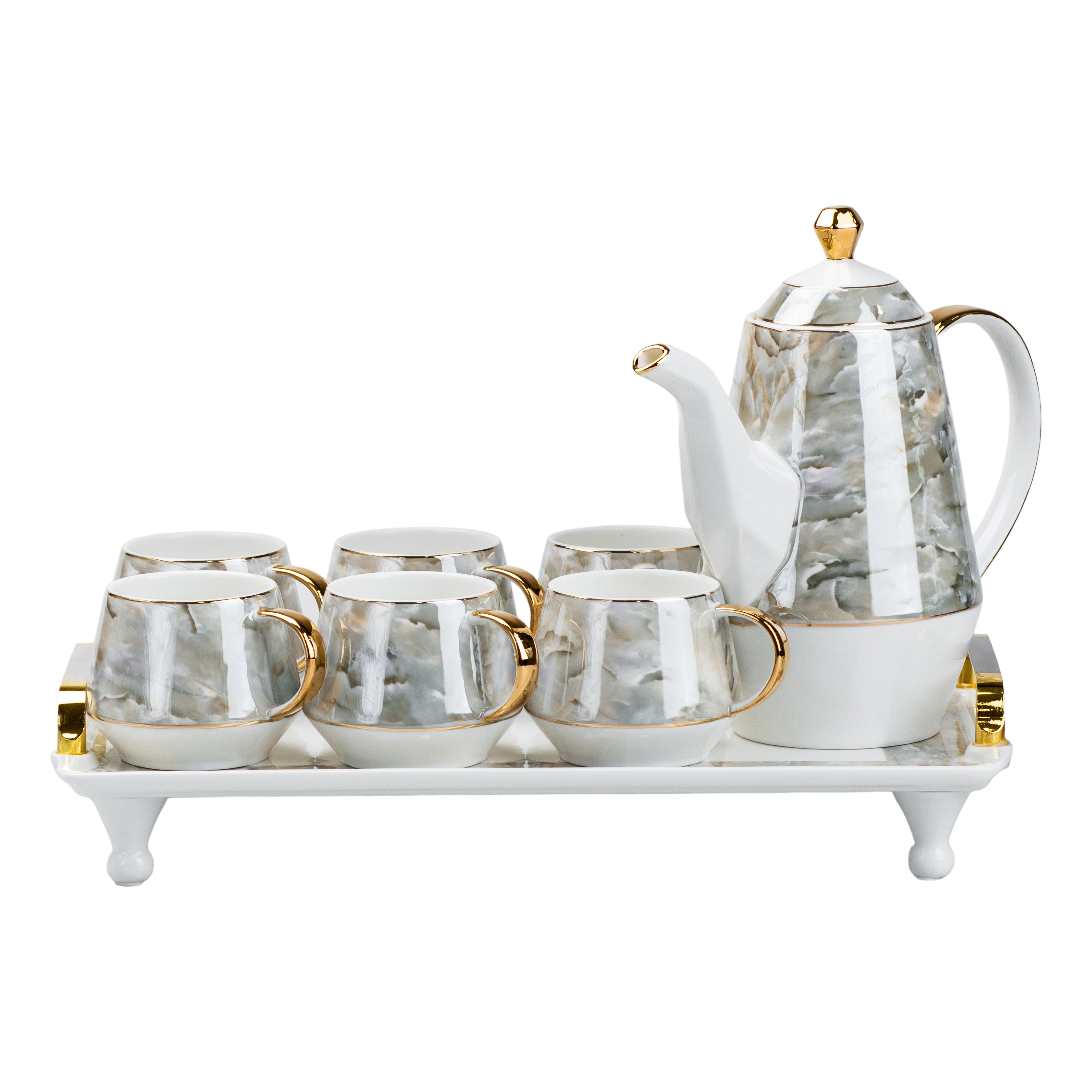 Сервіз чайний керамічний на 6 персон 8 предметів (HP6166)