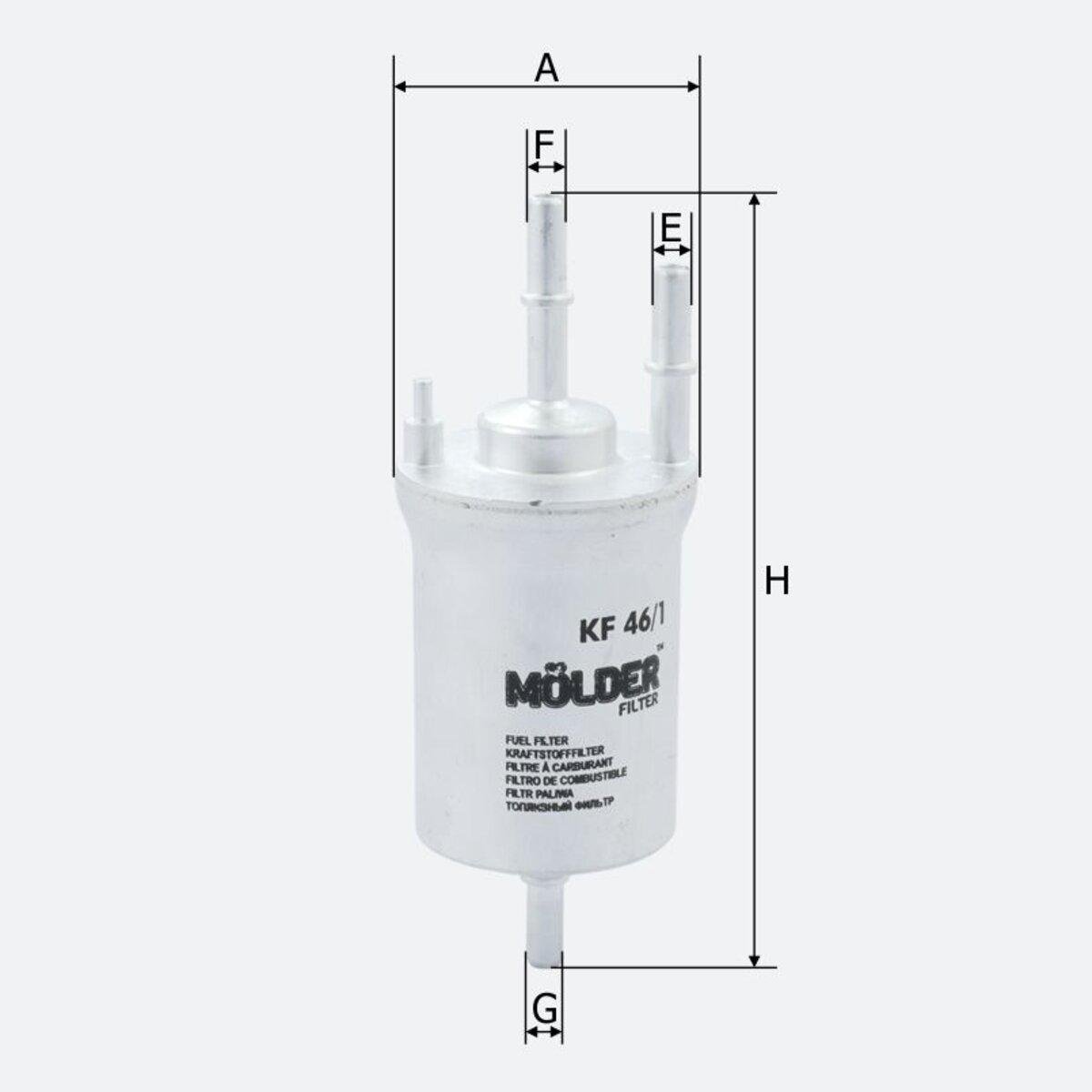 Фільтр паливний Molder KF 46/1 (20698135) - фото 3
