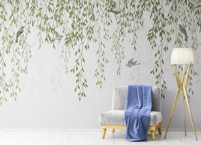 Фотообои флизелиновые Плавучая ива (S2066)