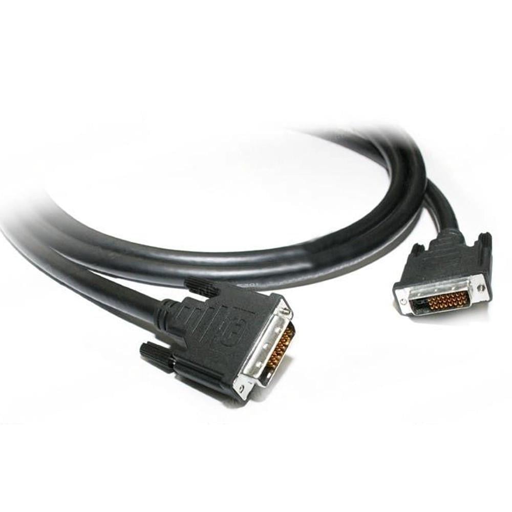 Кабель цифровий DVI-D Dual Link Standard Ø 9,5 мм двонаправлений сигнал 7P 2x7х0,16 мм AWG26 +5C Чорний (000001088)