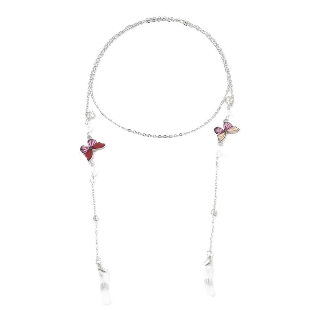 Цепочка Бабочки для очков 77 см Серебристый (3000004203)