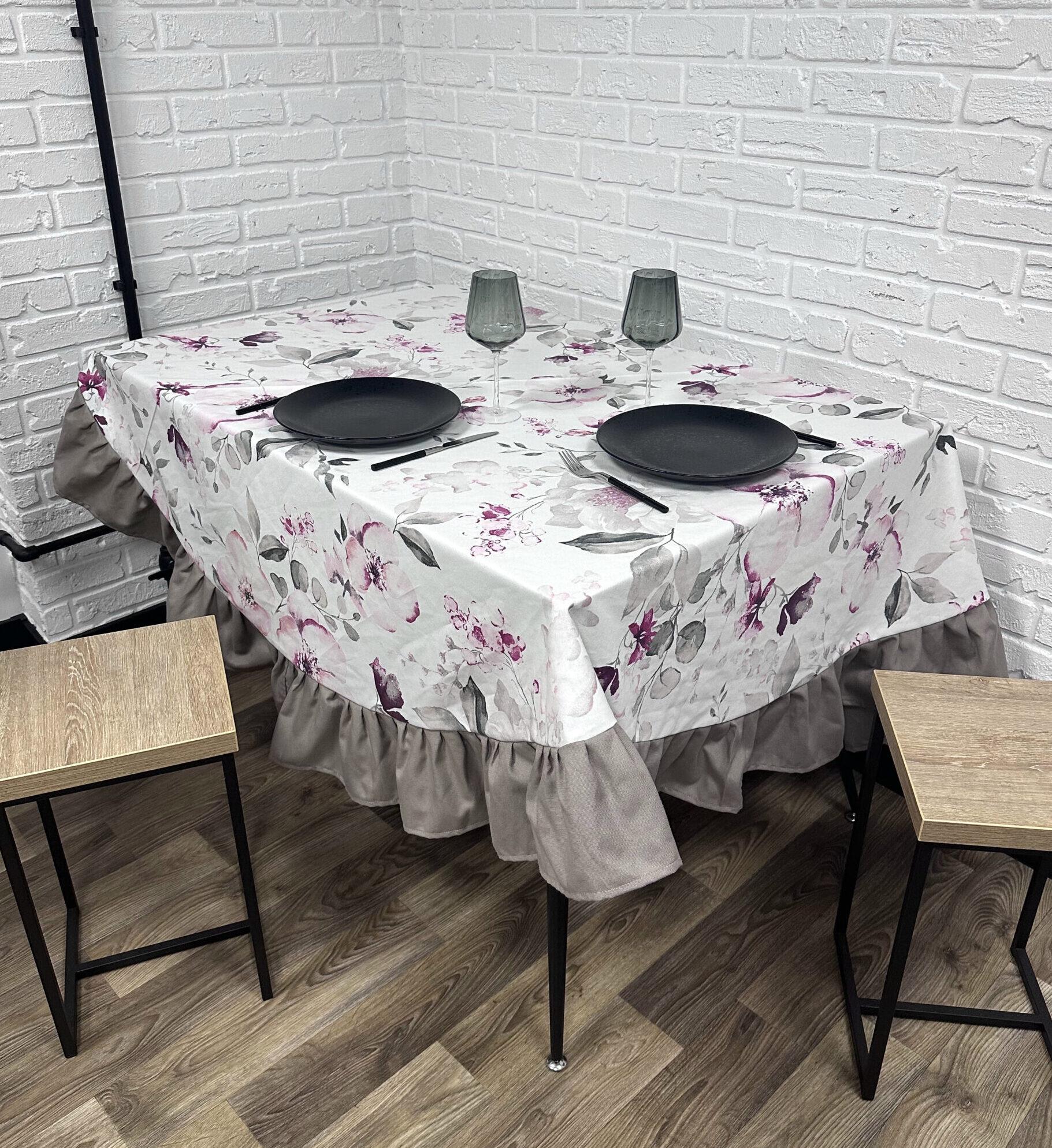 Скатерть Comfort Home Aquarel водоотталкивающая с тефлоновым покрытием и кантом 100x150 см
