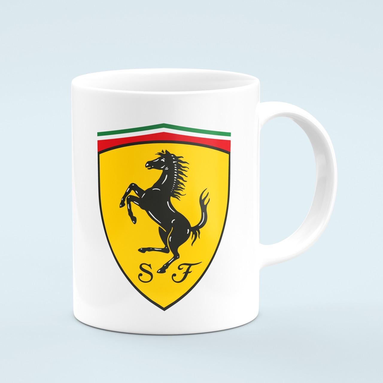 Чашка с логотипом Ferrari 330 мл Белый Чашка с логотипом Ferrari 330 мл Белый
