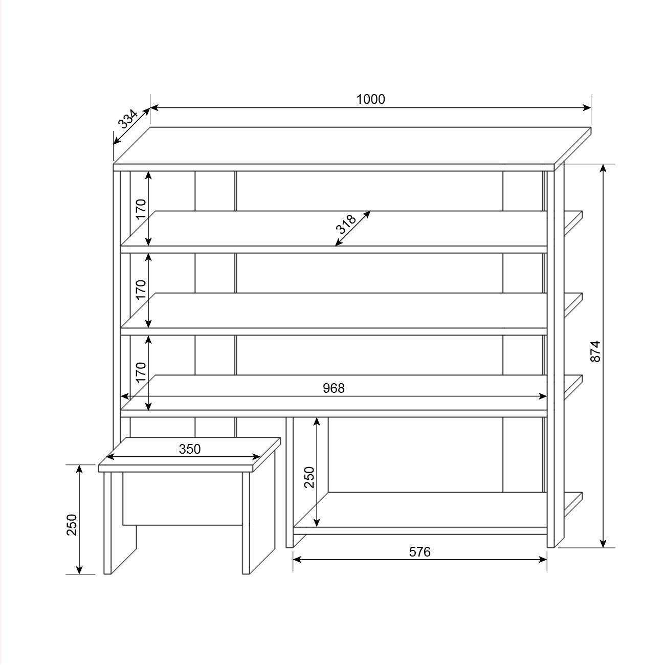 Тумба для обуви Corners Flash-36 Дуб венге (KRN-4035-03) - фото 2