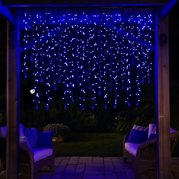 Гірлянда вулична Бахрома 335 LED від мережі 20 м Синій (21-107-20MBBL) - фото 1 Гірлянда вулична Бахрома 335 LED від мережі 20 м Синій (21-107-20MBBL) - фото 1