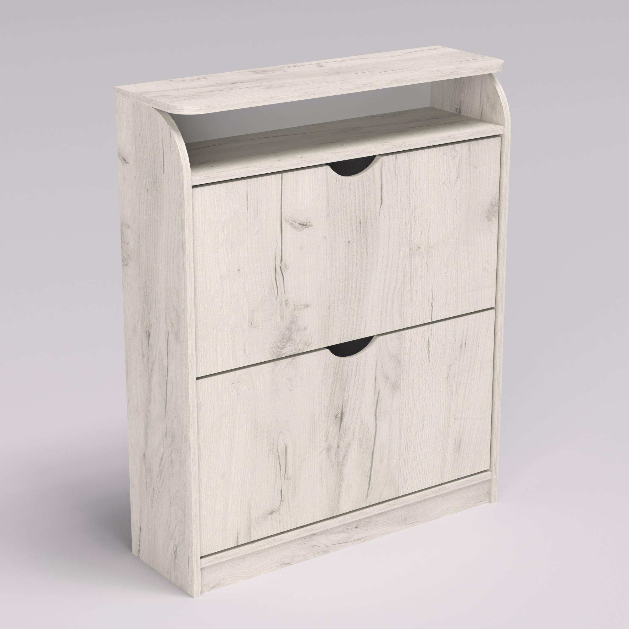 Тумба для обуви №1 800х250х1000 мм Дуб Крафт Белый (22612)