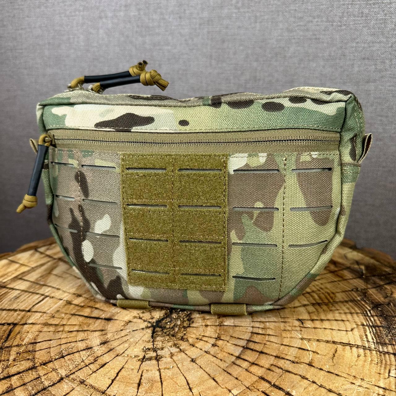 Подсумок напашник на плитоноску с креплением Молле и липучкой Мультикам Подсумок напашник на плитоноску с креплением Молле и липучкой Мультикам