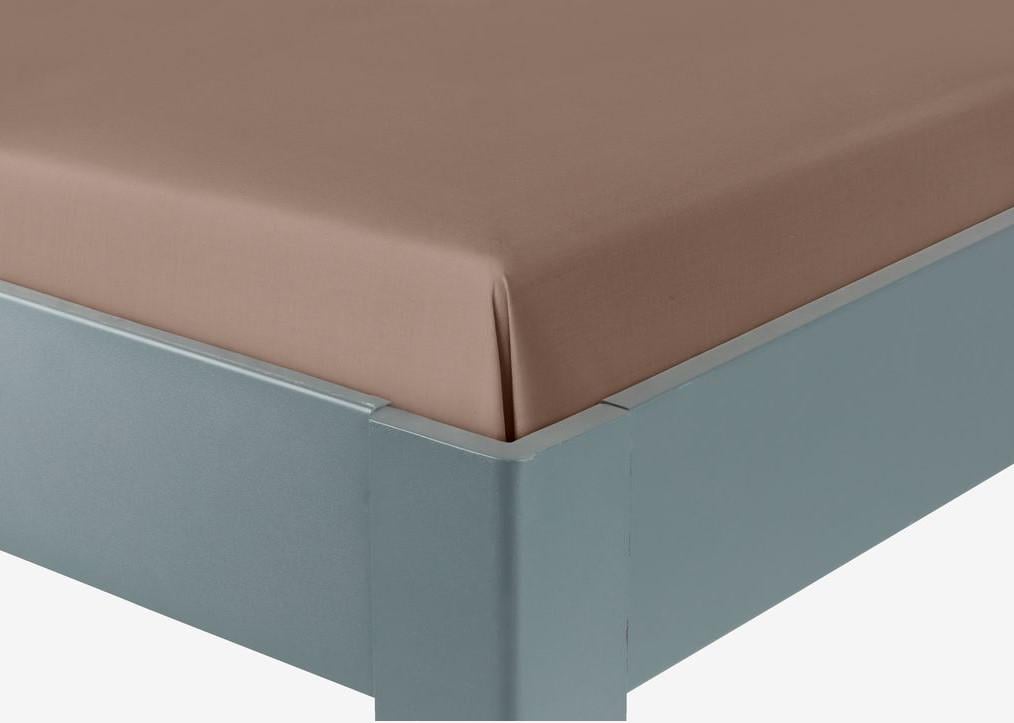 Простынь хлопковая 150x250 см Темно-песочный