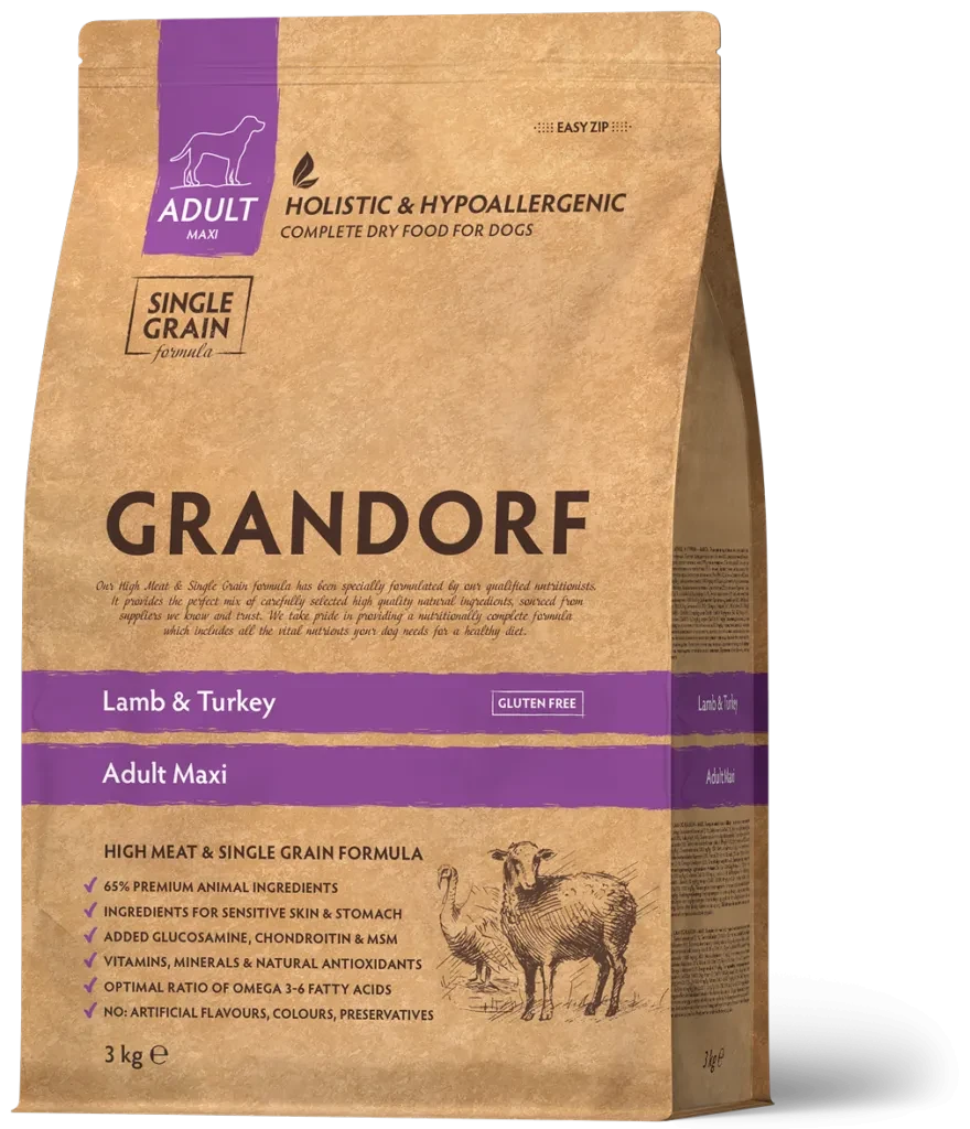 Корм для собак великих порід Grandorf Lamb & Turkey Maxi ягня з індичкою 3 кг (2023330305) - фото 1