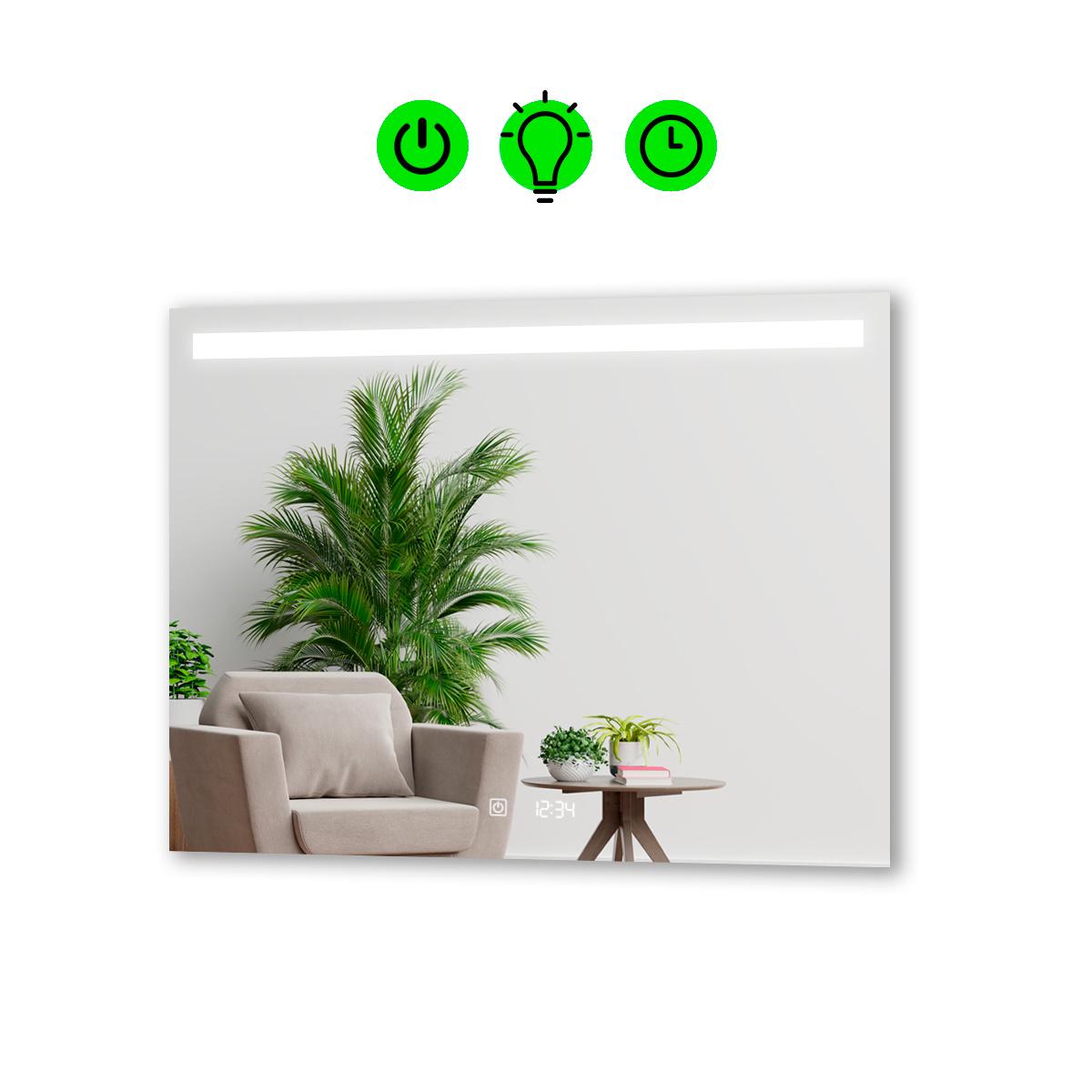 Зеркало с LED подсветкой Benita с облегченным корпусом 800x600 мм (13296701)