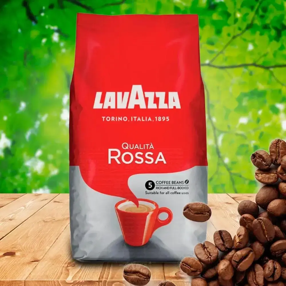 Кава в зернах Lavazza Qualita Rossa 1 кг Зернова кава в пачці арабіка робуста Лавазза - фото 5 Кава в зернах Lavazza Qualita Rossa 1 кг Зернова кава в пачці арабіка робуста Лавазза - фото 5