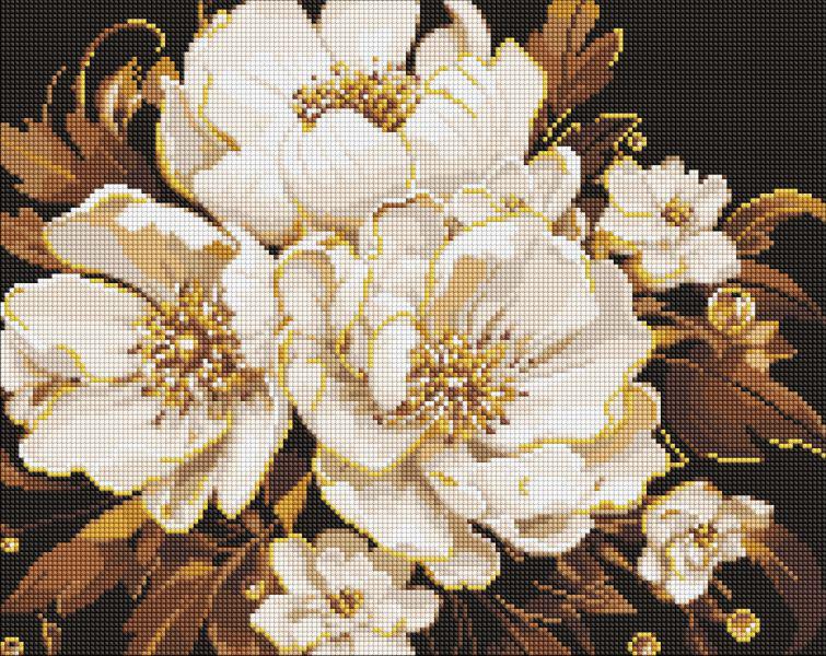 Алмазная мозаика Идейка Белая нежность с голограммными стразами AB 40x50 см (Id-AMO8006)