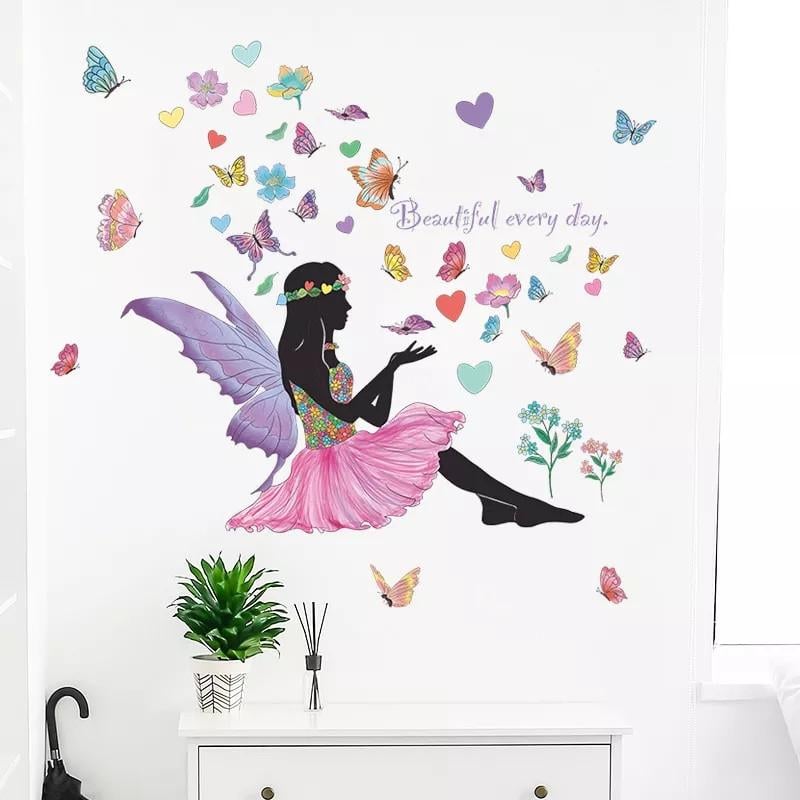 Наклейки вінілові Квіткова фея Butterfly лист 60х90 см (Б168-5)