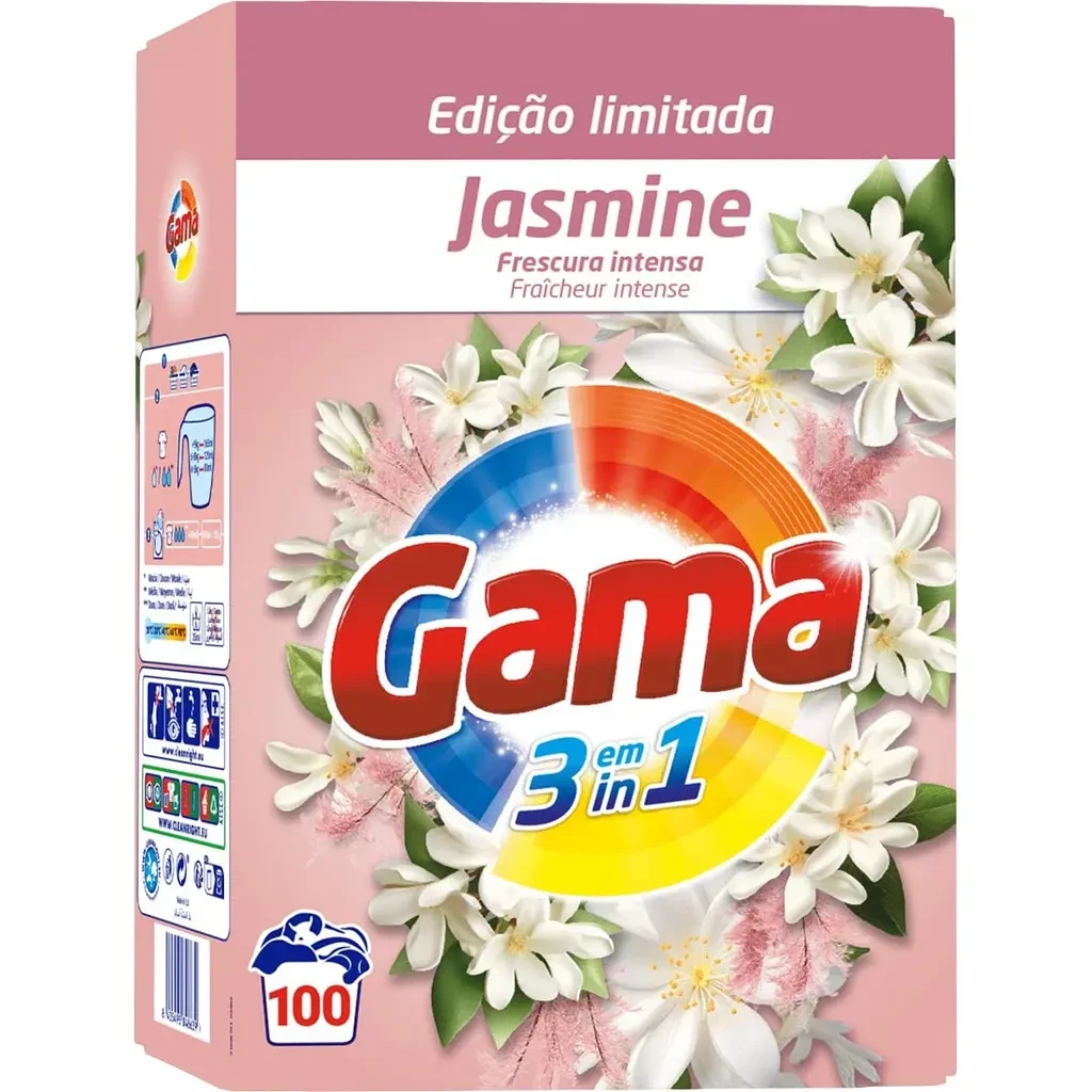 Порошок для стирки Gama Jasmine 3в1 с ароматом жасмина 5,5 кг 100 стирок Порошок для стирки Gama Jasmine 3в1 с ароматом жасмина 5,5 кг 100 стирок