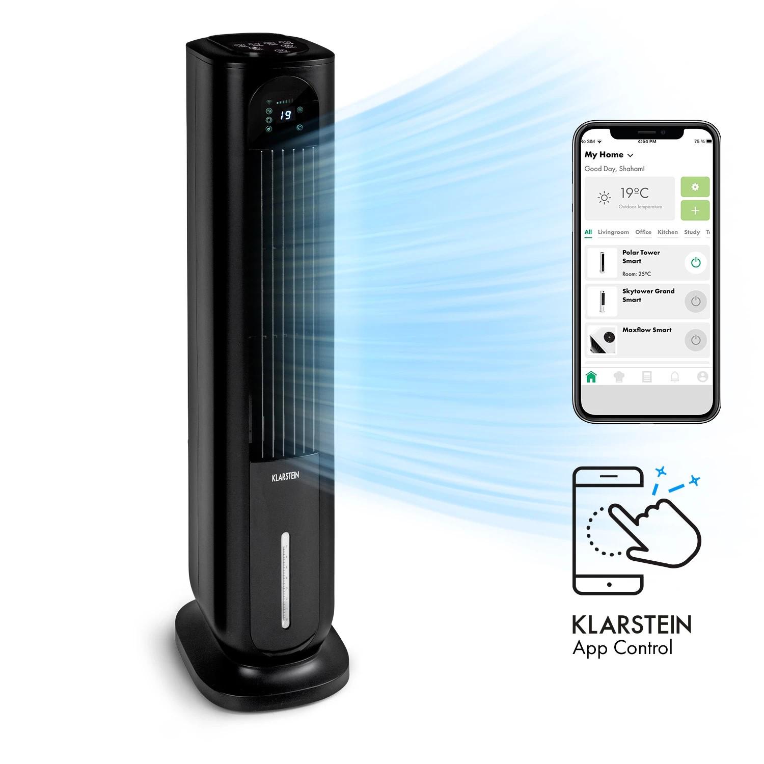 Охладитель-вентилятор KLARSTEIN Polar Tower Smart Fan Черный (10035831) - фото 2