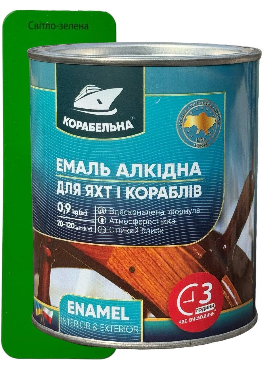 Эмаль алкидная КОРАБЕЛЬНАЯ ПФ-115 0,9 кг Светло-зеленый (23814117)