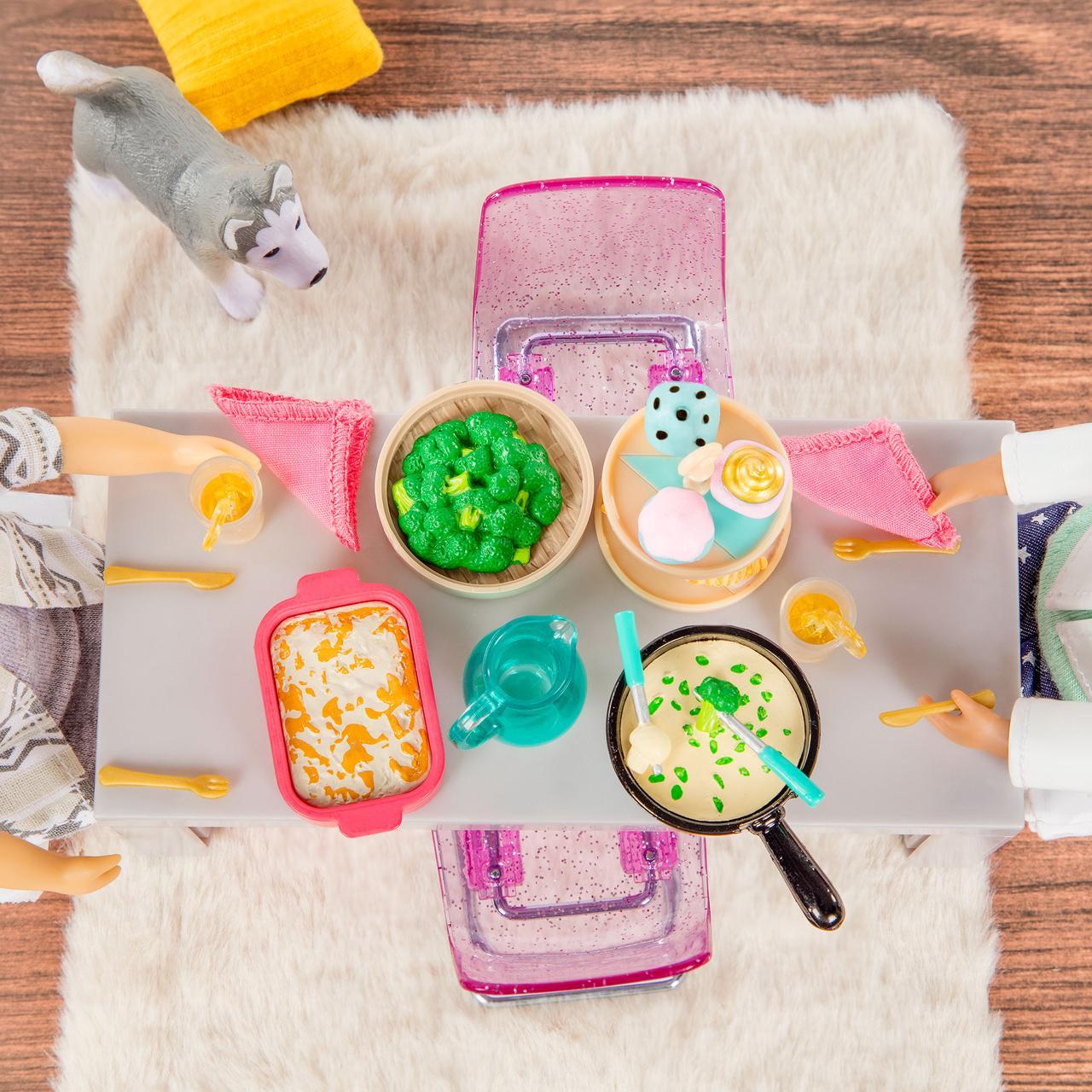 Набір для ляльок LORI Меблі для їдальні (LO37030Z) - фото 3 Набір для ляльок LORI Меблі для їдальні (LO37030Z) - фото 3