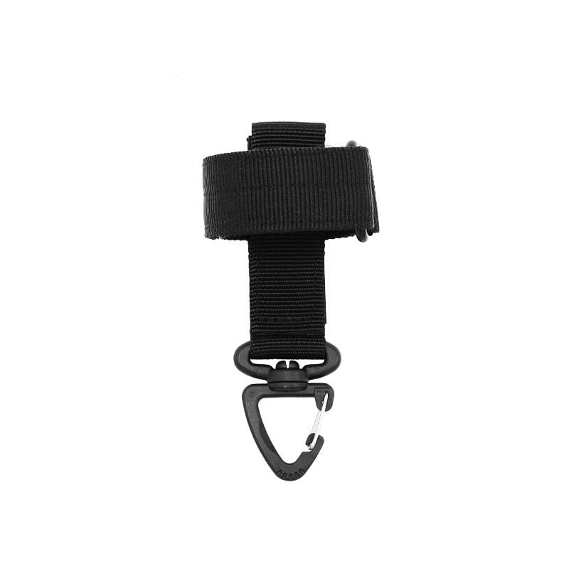 Карабин с держателем для перчаток и паракорда на Molle Черный (cwh-black)