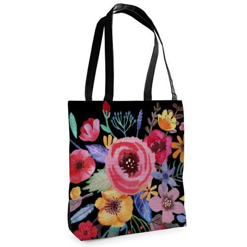 Сумка тканевая Presentville Tenderness Цветы Разноцветный (ST 16A086 BL)