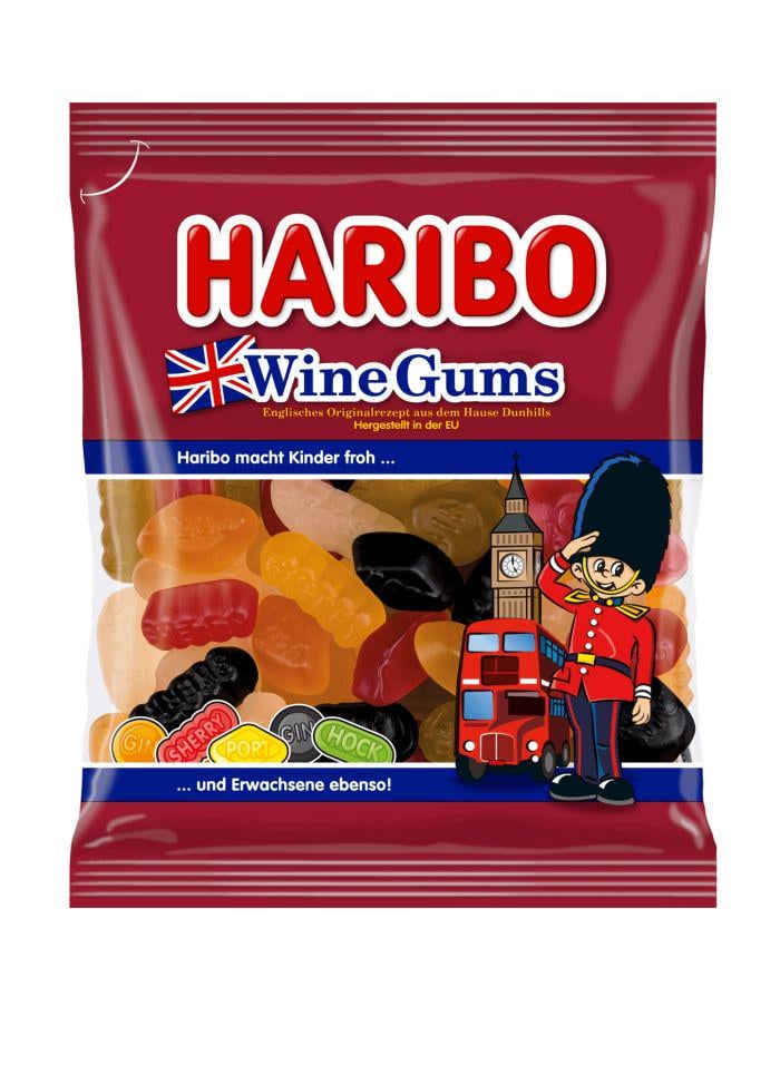 Жевательные конфеты Haribo Wine Gums с традиционным британским вкусом 175 г