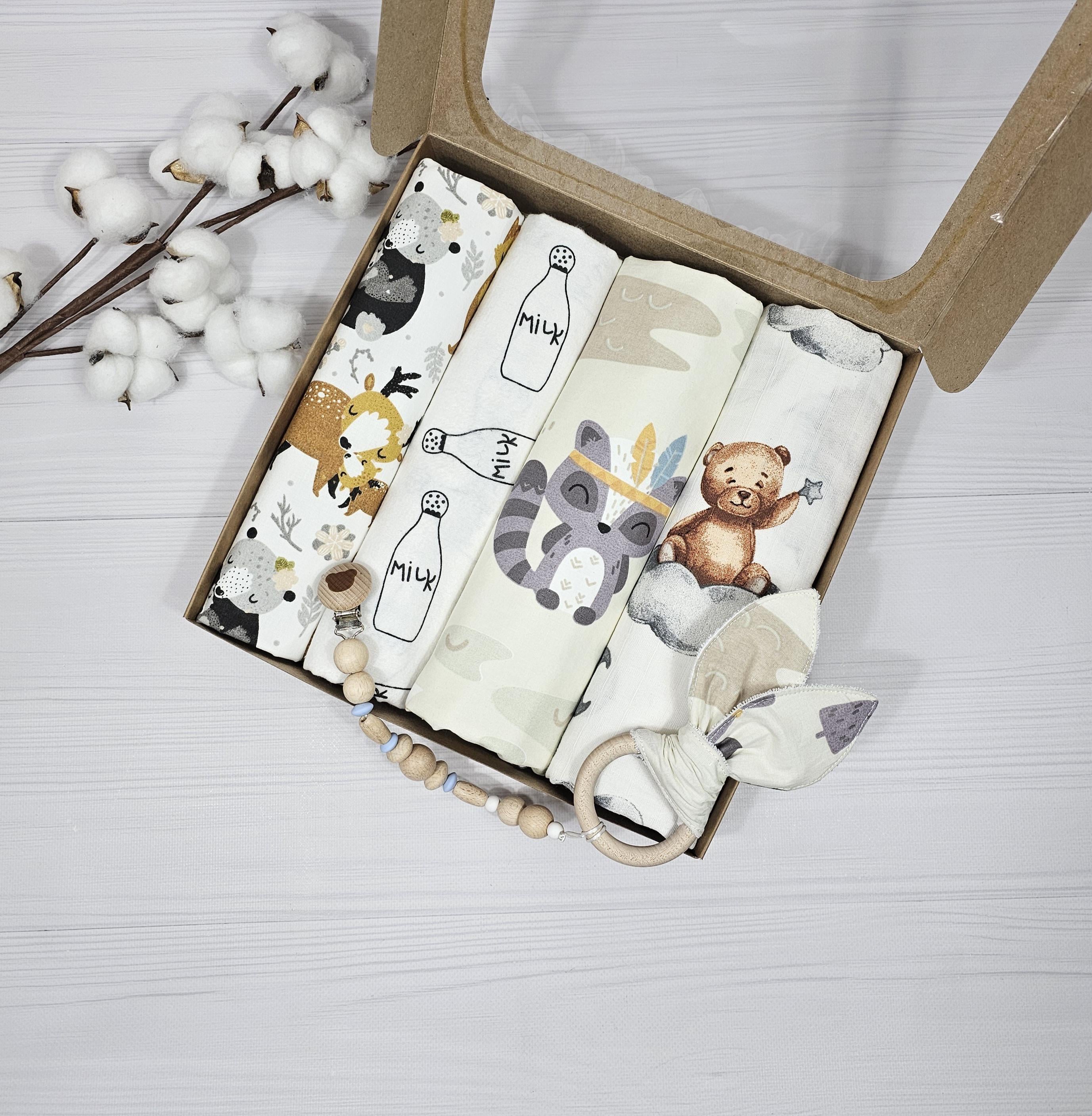 Набор пеленок детских a.l.babybox Звери индейцы в горах с муслином (25075285)