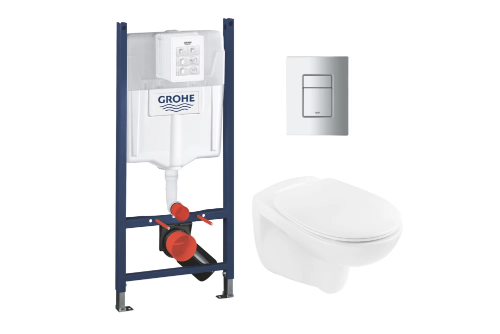 Комплект унитаза с инсталляцией Grohe Solido Even 4в1 UA38971966A (23180029)