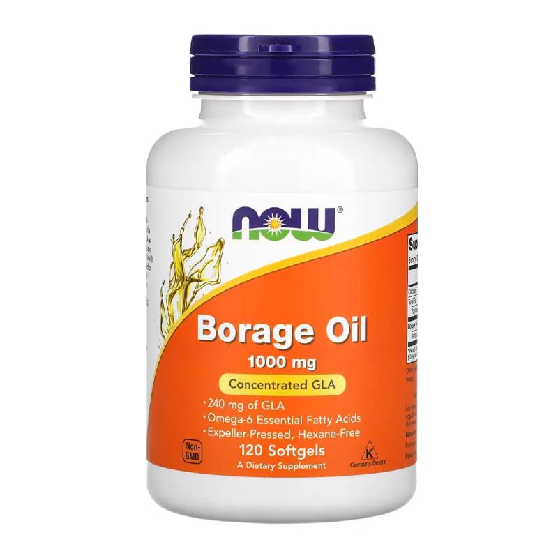 Масло огуречника NOW Borage Oil 1000 мг 120 капс. (19092-01) Масло огуречника NOW Borage Oil 1000 мг 120 капс. (19092-01)