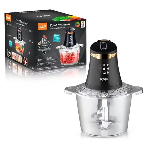 Блендер кухонный на 3 л с чашей из стекла RAF R.7041 Черный Блендер кухонный на 3 л с чашей из стекла RAF R.7041 Черный