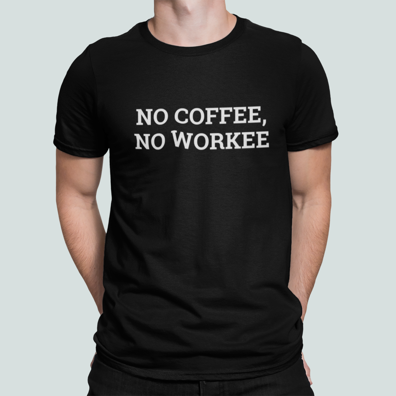 Футболка мужская Stedman с принтом "No coffee no workee" S Черный (ПН444-1)