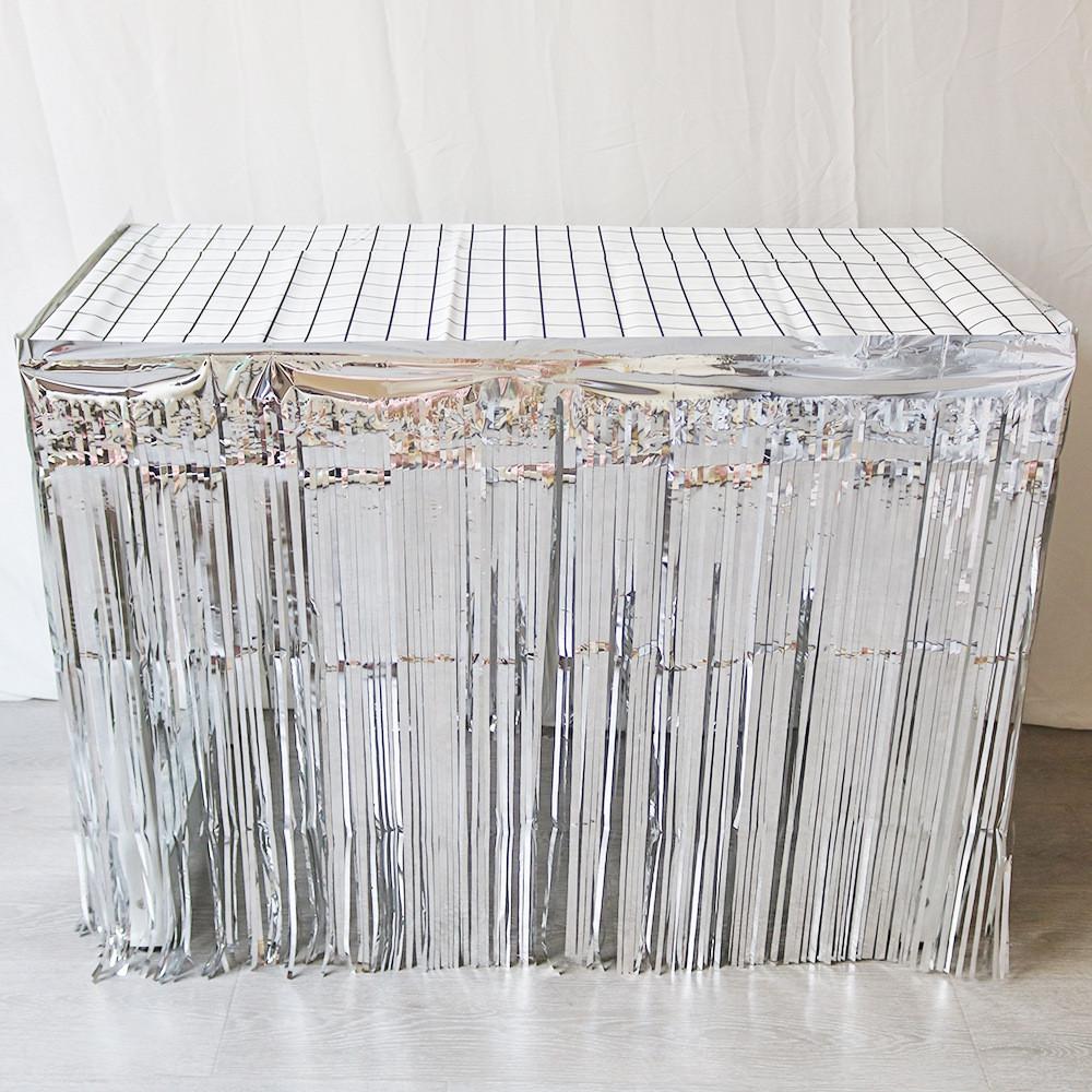 Дождик широкий на стену и стол с голограммой 74x274 см Серебристый (2316219820)