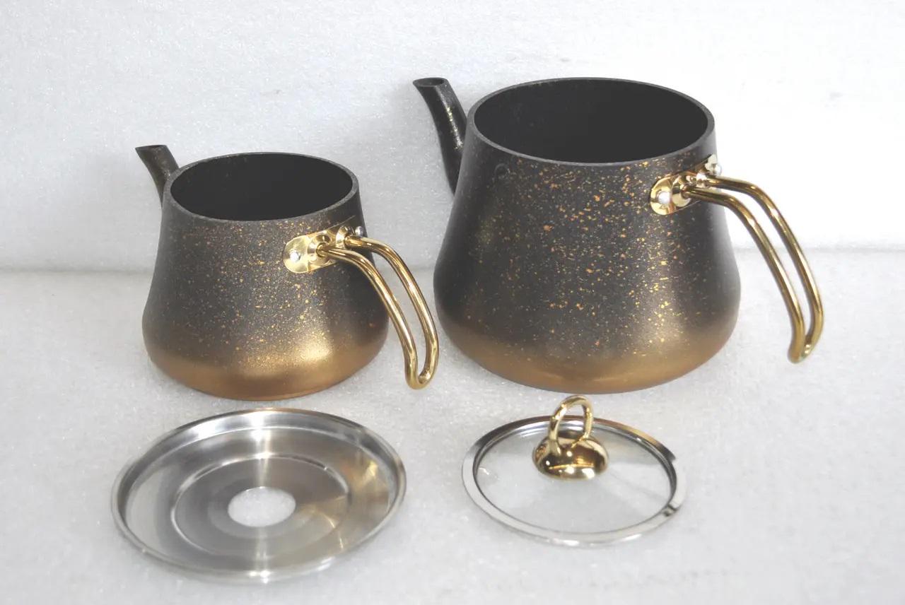 Чайник двухярусный O.M.S. Collection 8200 M 0,8/1,8 л Gold (88102) - фото 6 Чайник двухярусный O.M.S. Collection 8200 M 0,8/1,8 л Gold (88102) - фото 6