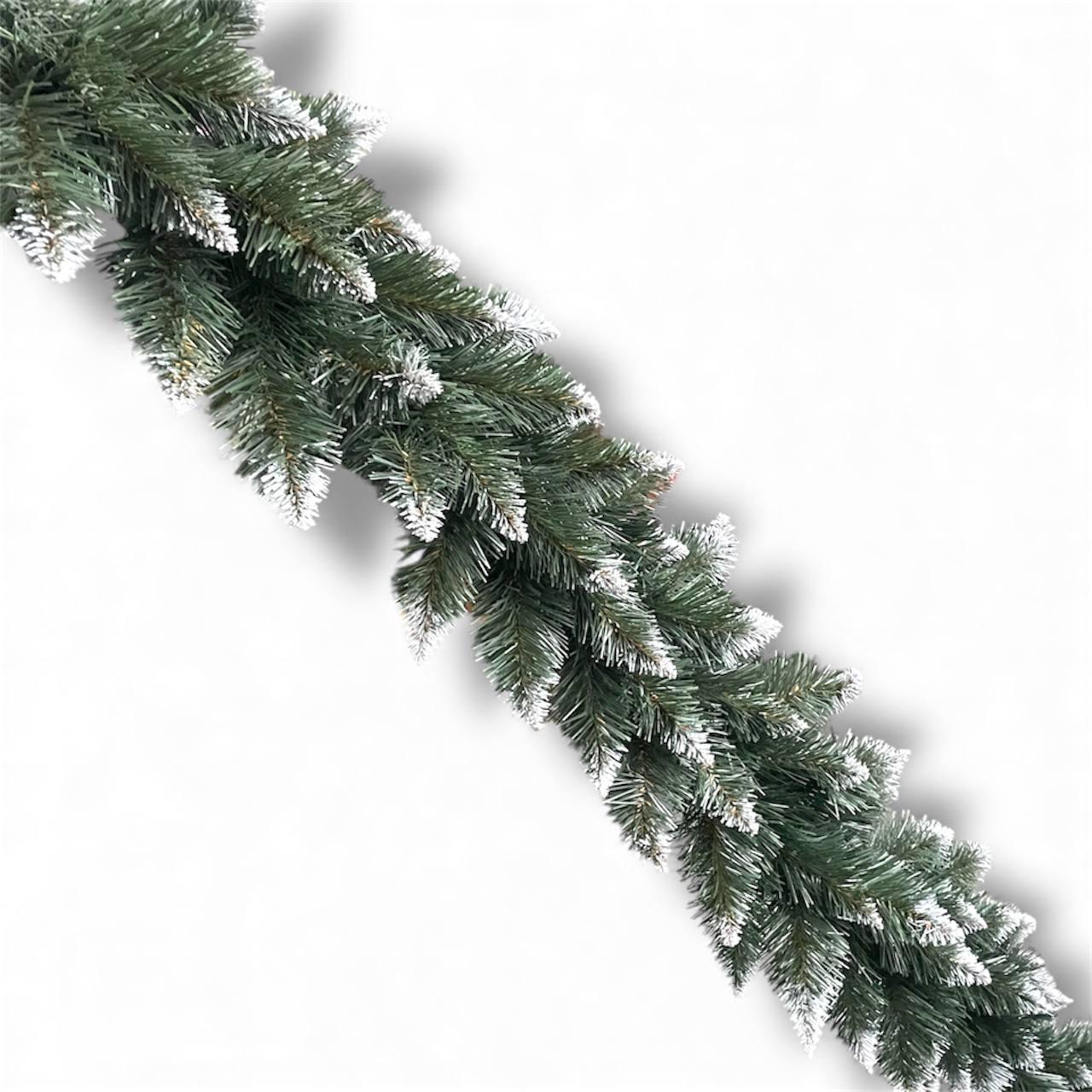 Хвойні гірлянда ПВХ з білими кінчиками 2 м (YA0100)