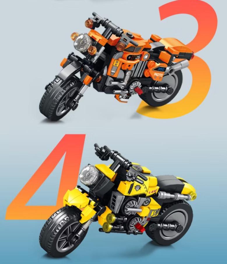 Конструктор Мотоциклы 4 модели 965 дет. - фото 2 Конструктор Мотоциклы 4 модели 965 дет. - фото 2