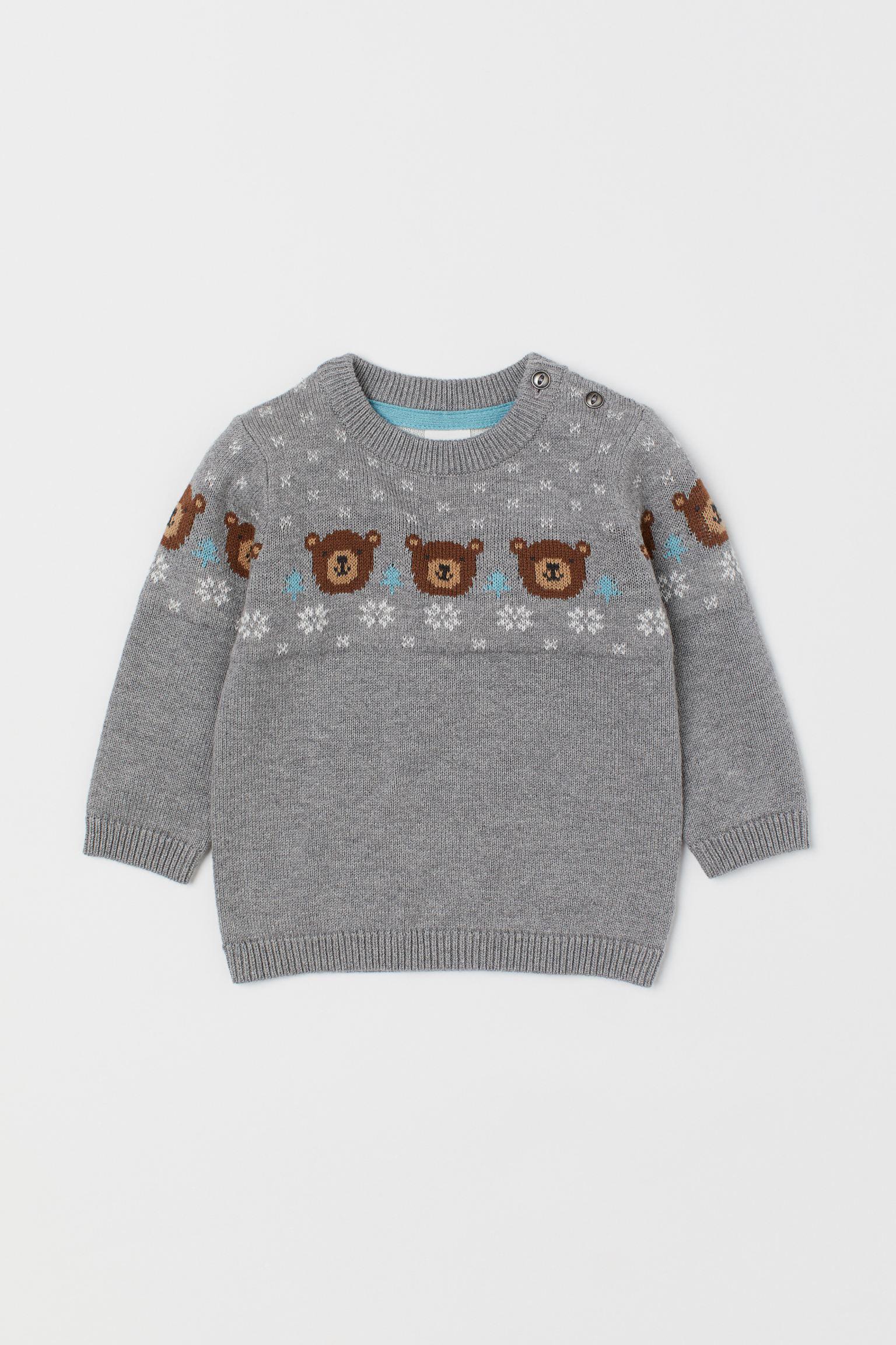 Джемпер H&M Мишка 68 см Серый (711745696) Джемпер H&M Мишка 68 см Серый (711745696)