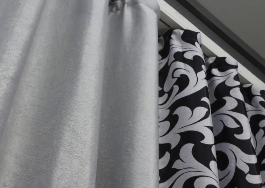 Шторы блекаут 1,5х2,7 м 2 шт. Черный/Серый (014дк/043шА-157ш) - фото 7 Шторы блекаут 1,5х2,7 м 2 шт. Черный/Серый (014дк/043шА-157ш) - фото 7