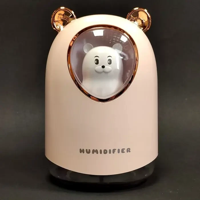 Увлажнитель воздуха Humidifier H2O USB Мишка с подсветкой на 300 мл 2 Вт Бежевый (1809228543)