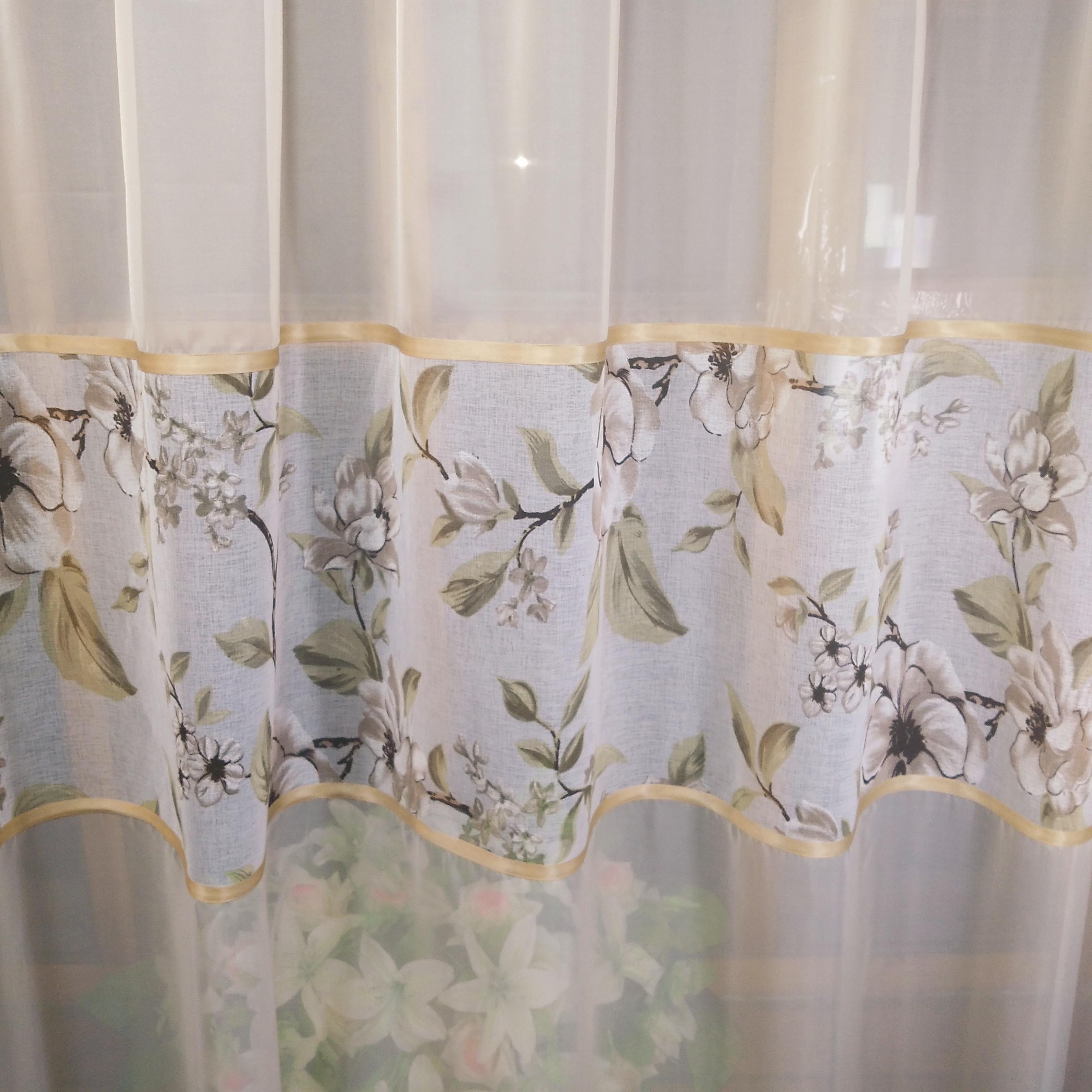 Занавеска короткая готовая София Мокко/Яблочный (1607538170) - фото 4 Занавеска короткая готовая София Мокко/Яблочный (1607538170) - фото 4