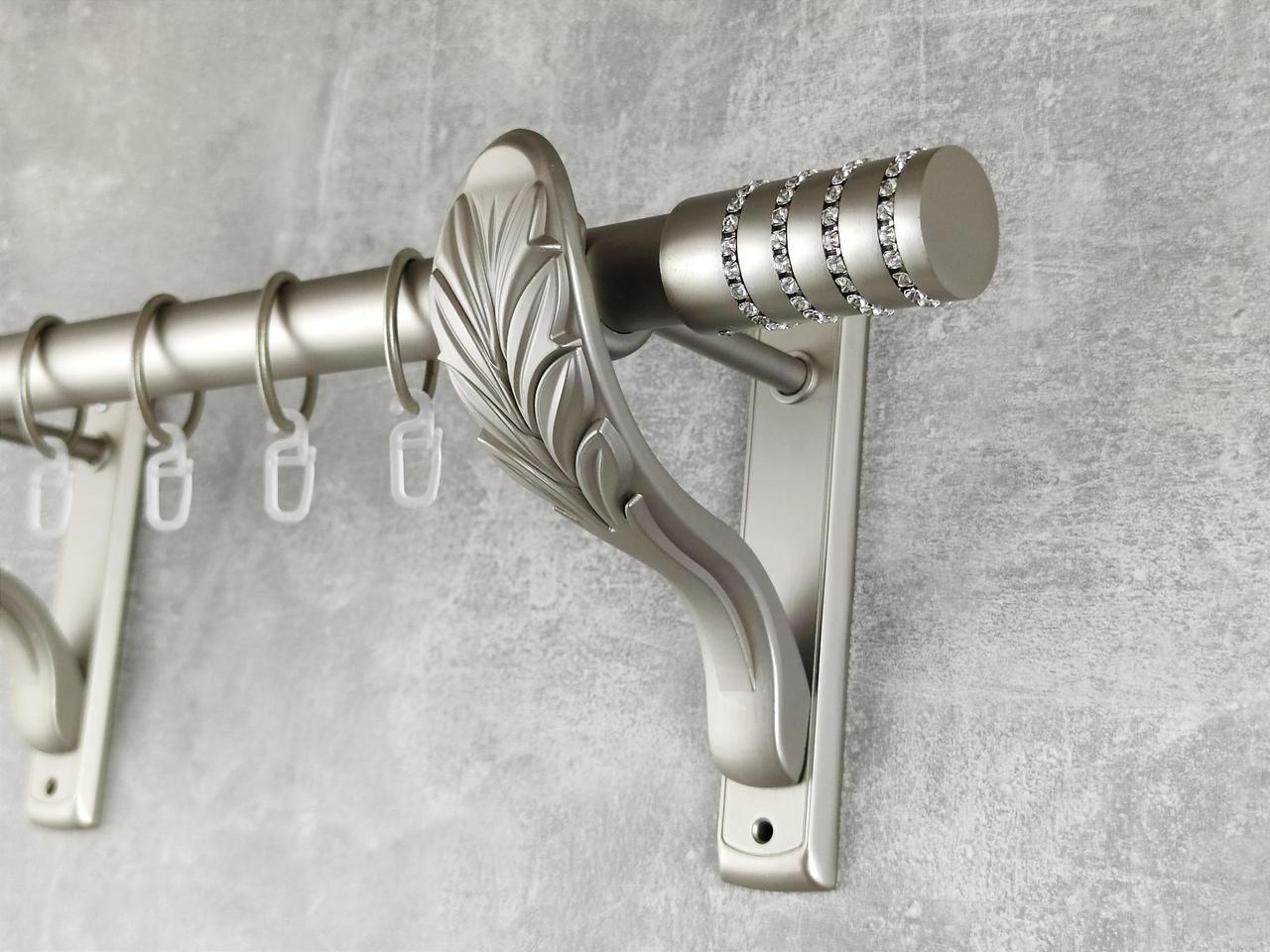 Карниз MStyle металлический для штор однорядный Барамелла 25 мм гладкий 160 см Сатин (5011401)