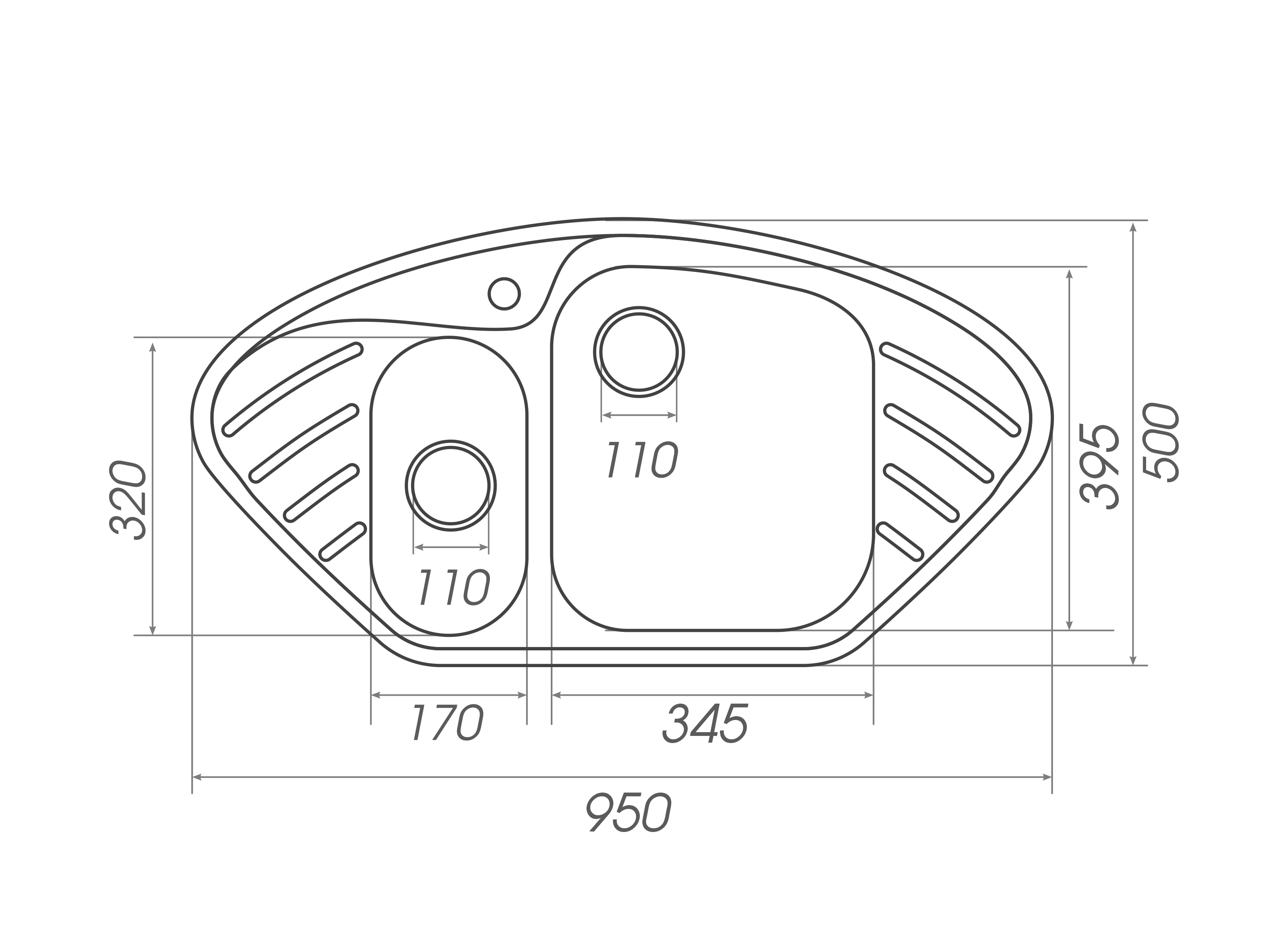 ᐉ Мойка для кухни Platinum 9250UW Largo гранит глянец Антрацит ...