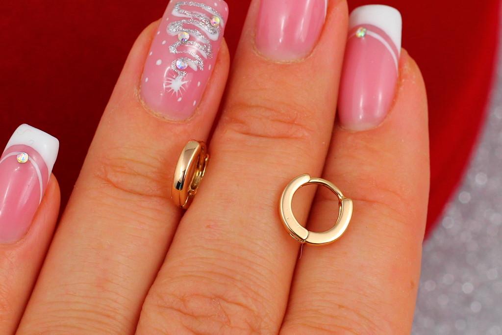 Серьги детские Xuping Jewelry колечки 8 мм Золотистый