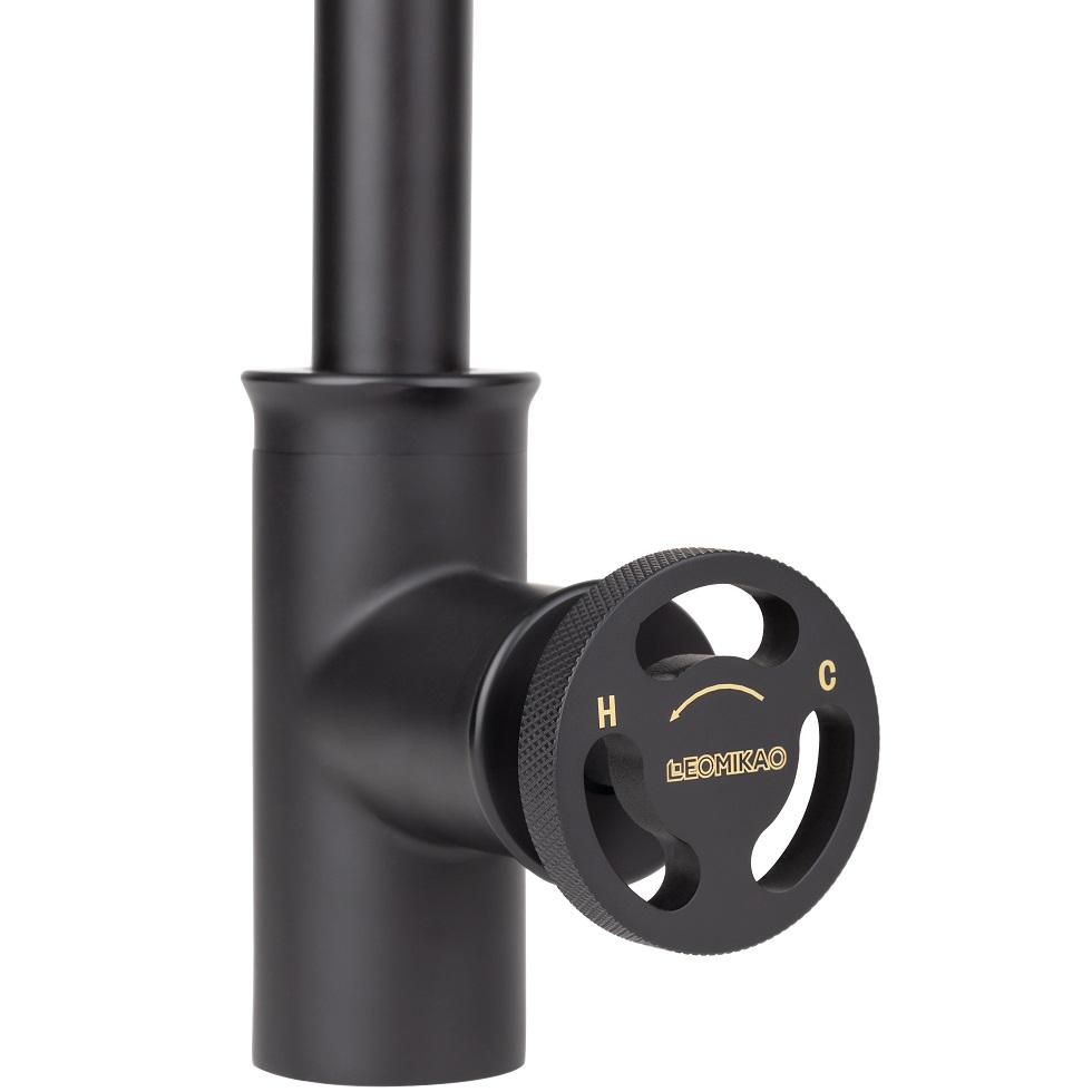 Кухонний змішувач Leomikao Mazuyma Loft Black mat (15687) - фото 2