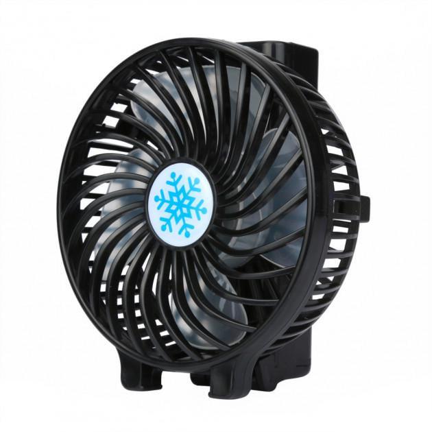 Вентилятор аккумуляторный Handy Mini Fan с ручкой USB 10 см мини Черный