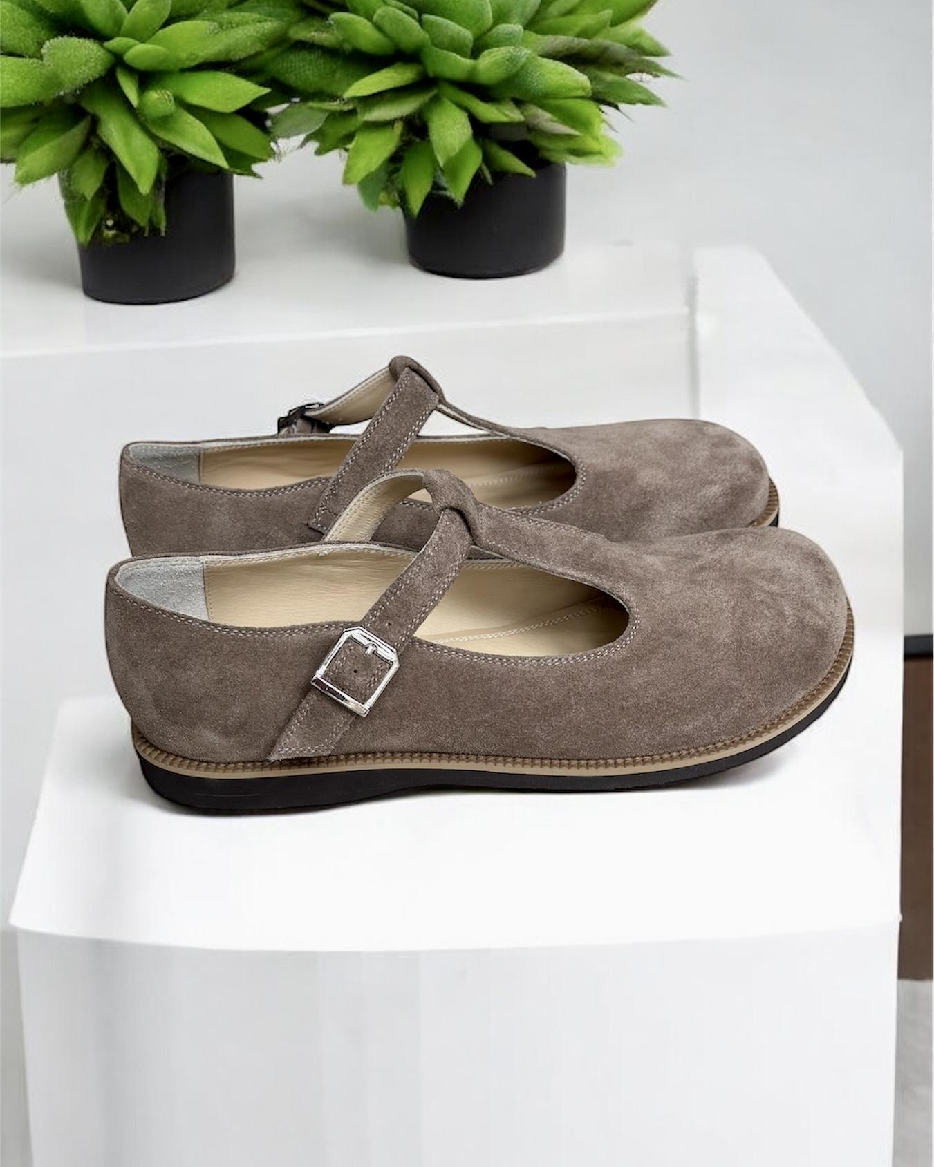 Сандалии MARANDI Mary Jane анатомические женские натуральная замша р. 37 24 см Капучино (Color-Mary-37-Capuchino) - фото 2